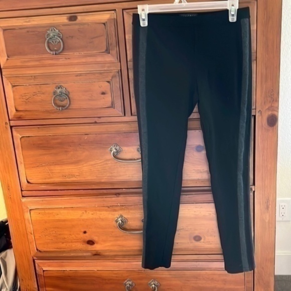 Sanctuary Women’s Black And Gray Stretch Knit Leggings Pants Size Medium